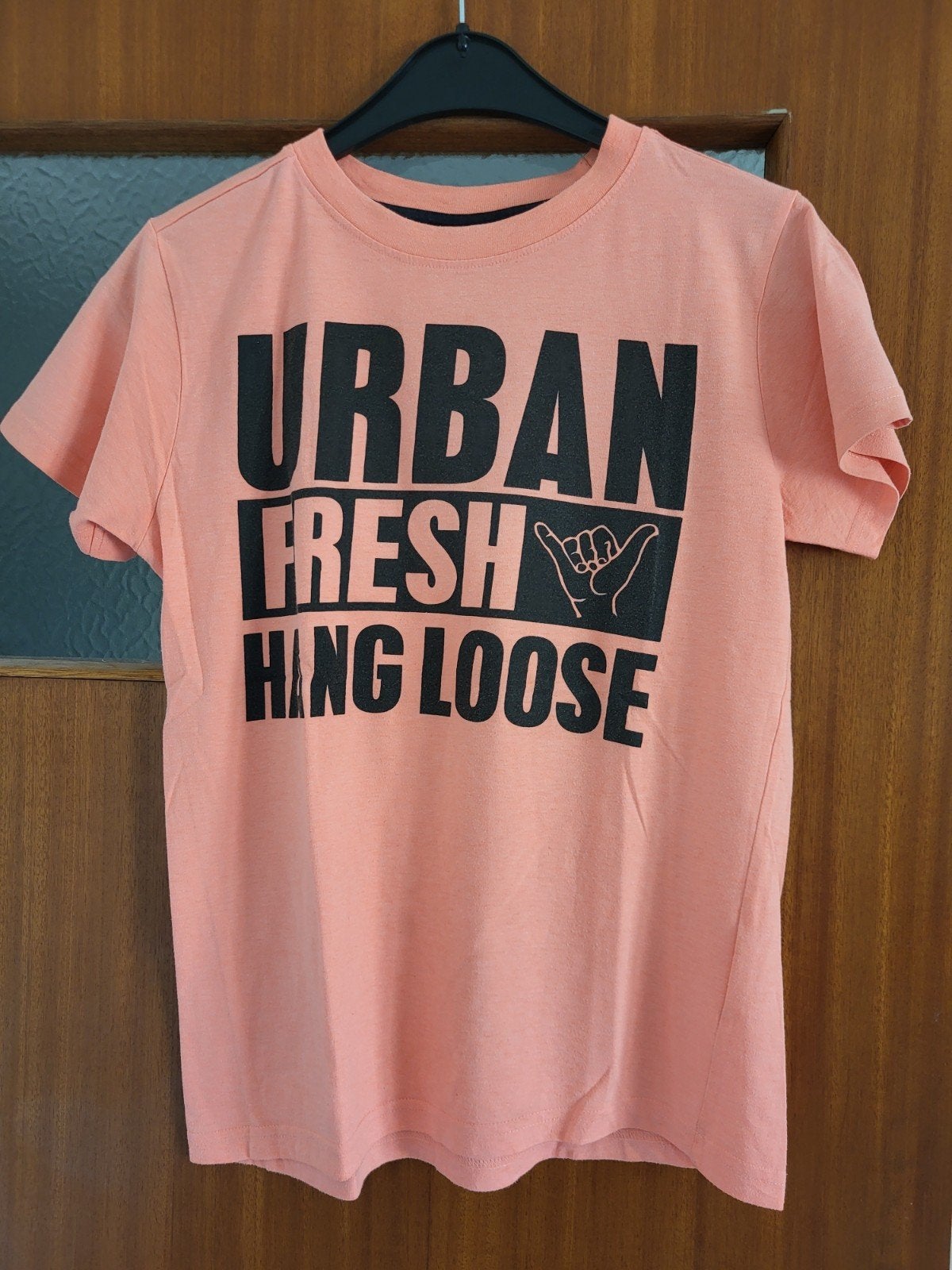 Urban Fresh Hang Loose T-shirt - Oranje/Roze, Gebruikt, Ophalen of Verzenden, Shirt of Longsleeve, Jongen