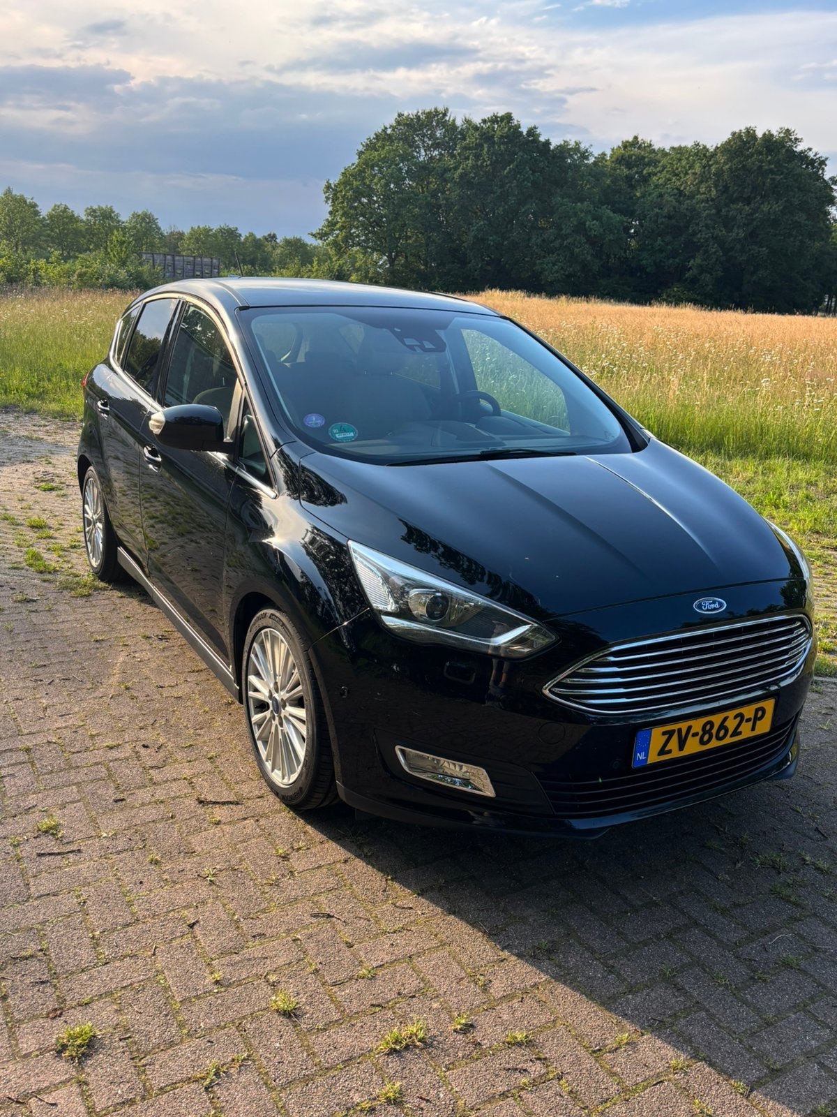 Ford C-Max 1.5 Ecoboost 150pk Aut 2018 Zwart, Auto's, 1498 cc, 4 cilinders, Zwart, 75 €/maand