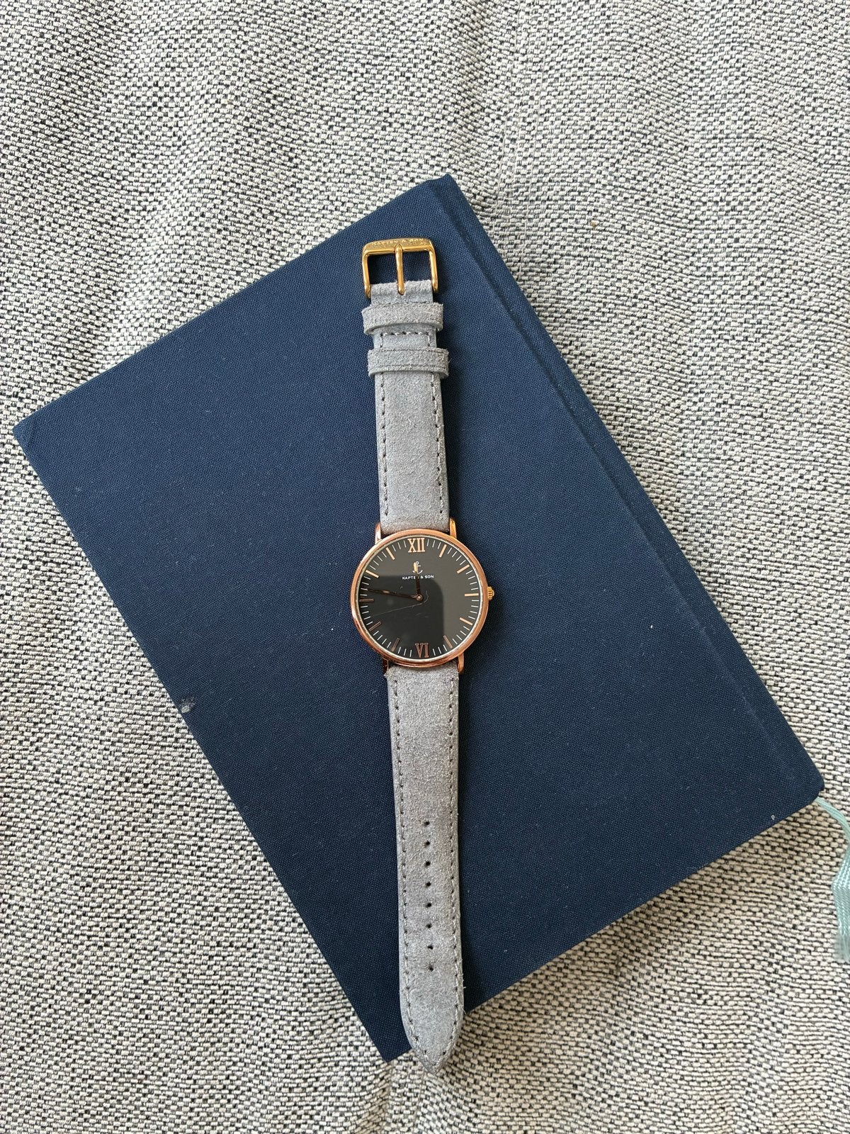 Kapten & Son horloge met verwisselbare bandjes, Leer, Staal, Polshorloge, Zo goed als nieuw