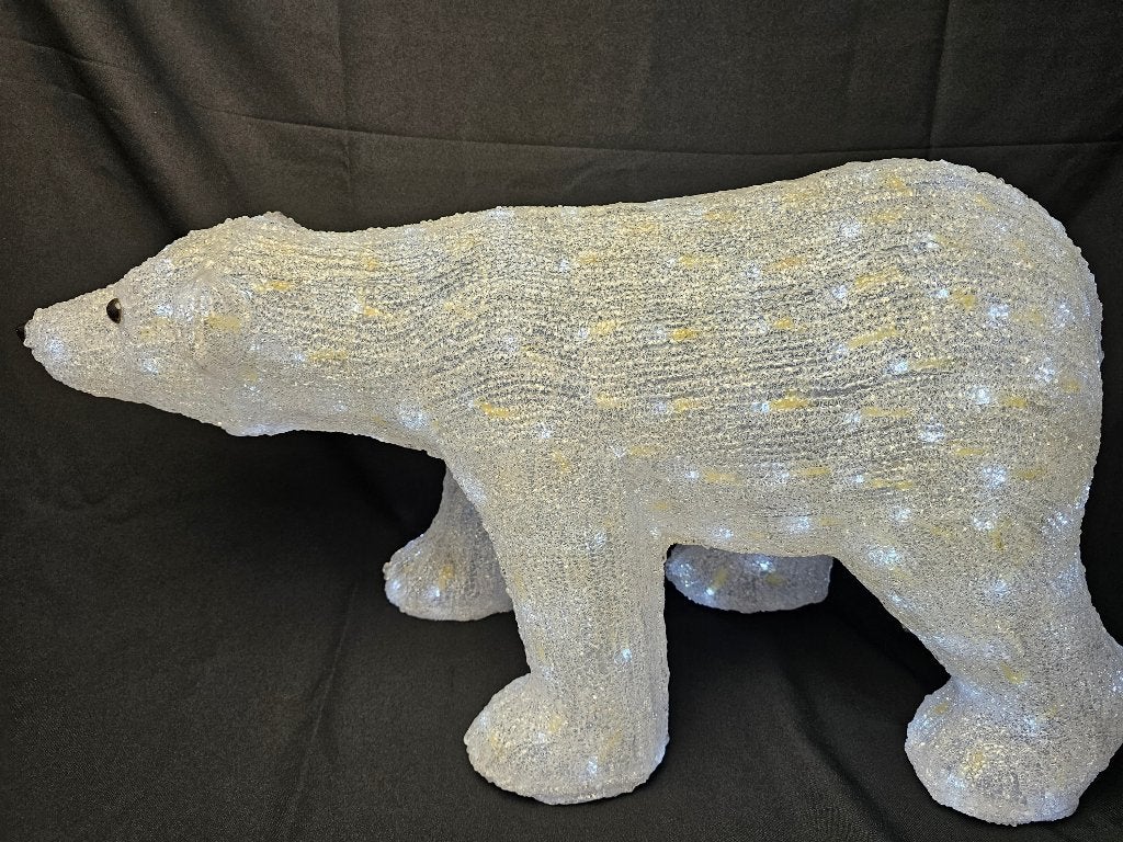 # Grote LED Ijsbeer Acryl Kerstdecoratie - 77x43x30cm, Ophalen, Gebruikt