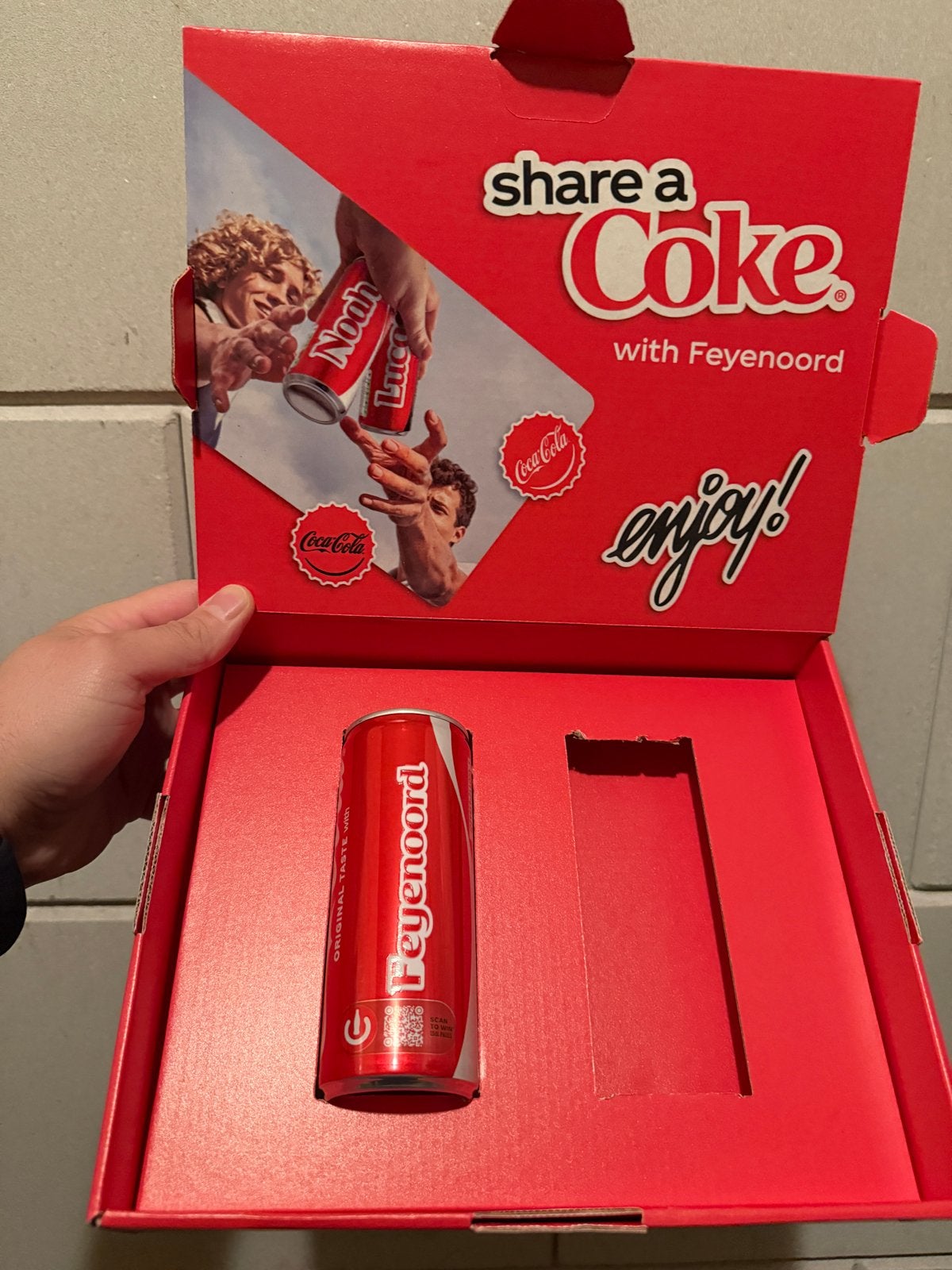 Coca-Cola Share a Coke met Feyenoord blikje in doos, Verzamelen, Ophalen, Nieuw