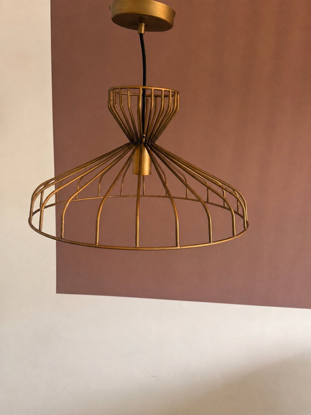 Hanglamp Bowie Karwei messing/goud, Huis en Inrichting, Ophalen, Zo goed als nieuw