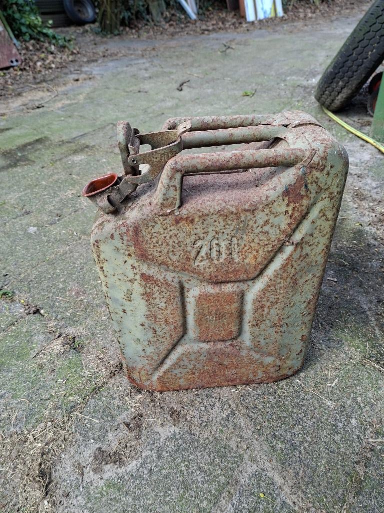 jerrycan oud 20 liter 1958   stalen, Ophalen, Nieuw, Jeep