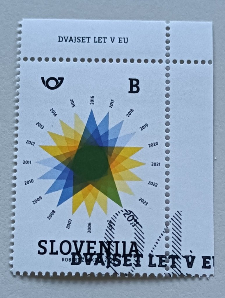 Slovenie 2024 20th Anniversary entry into the EU  cancelled, Verzenden, Overige landen, Gestempeld
