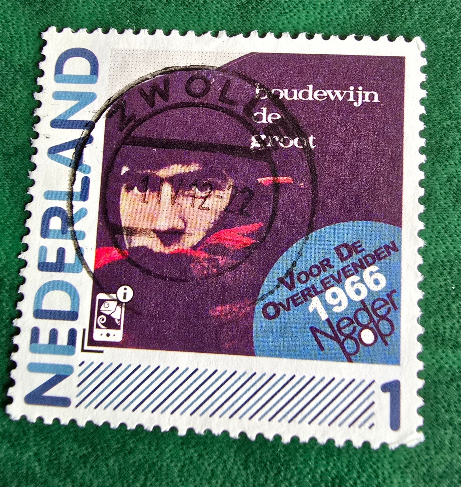 Kv208  postzegel 1966 'Voor De Overlevenden' gestempeld, Ophalen of Verzenden, Na 1940, Gestempeld