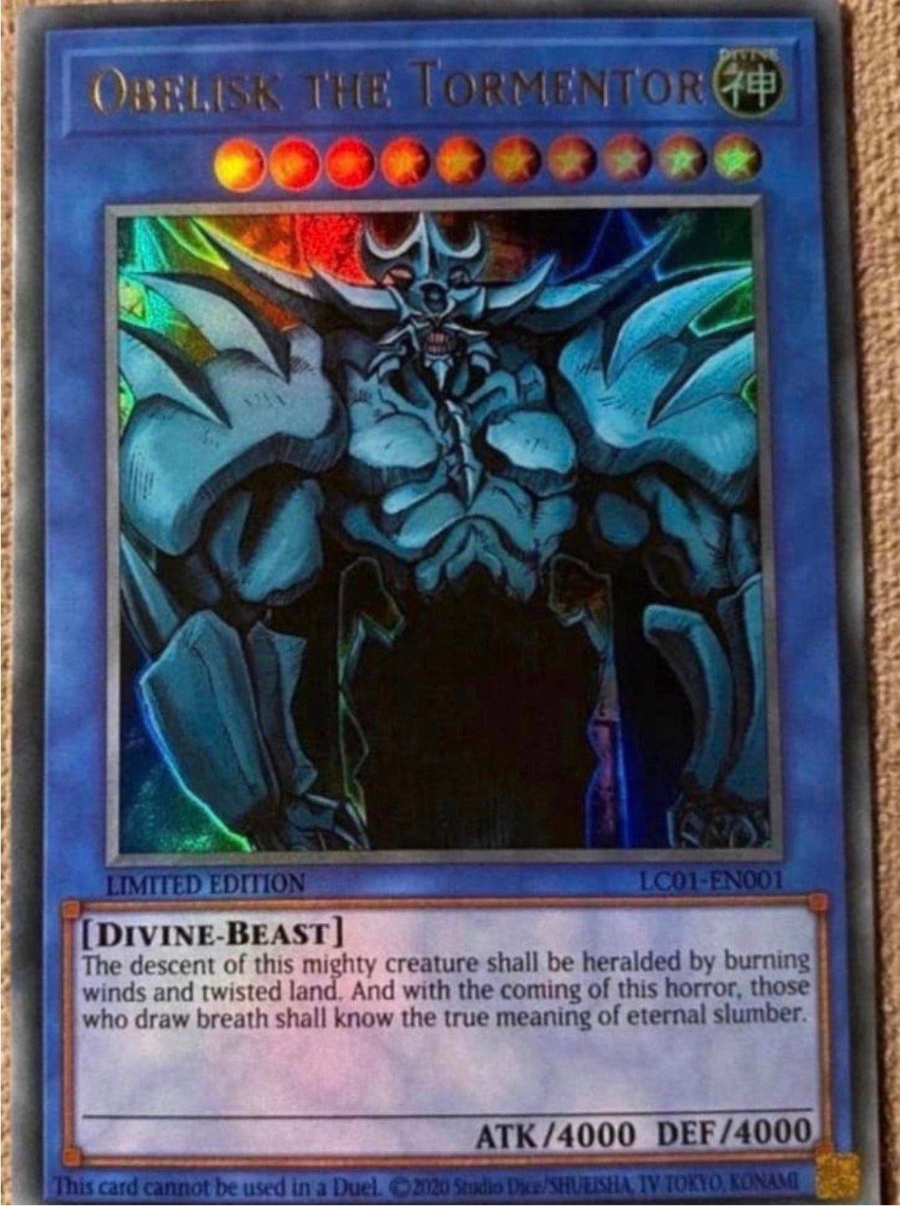 Yu-Gi-Oh! Egyptian God Card Set LC01 Legendary Collection !, Hobby en Vrije tijd, Ophalen of Verzenden, Zo goed als nieuw, Meerdere kaarten