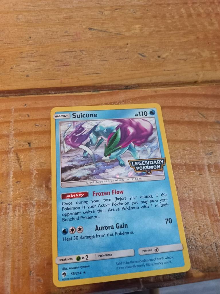 Suicune stamp promo., Ophalen of Verzenden, Zo goed als nieuw, Losse kaart, Foil