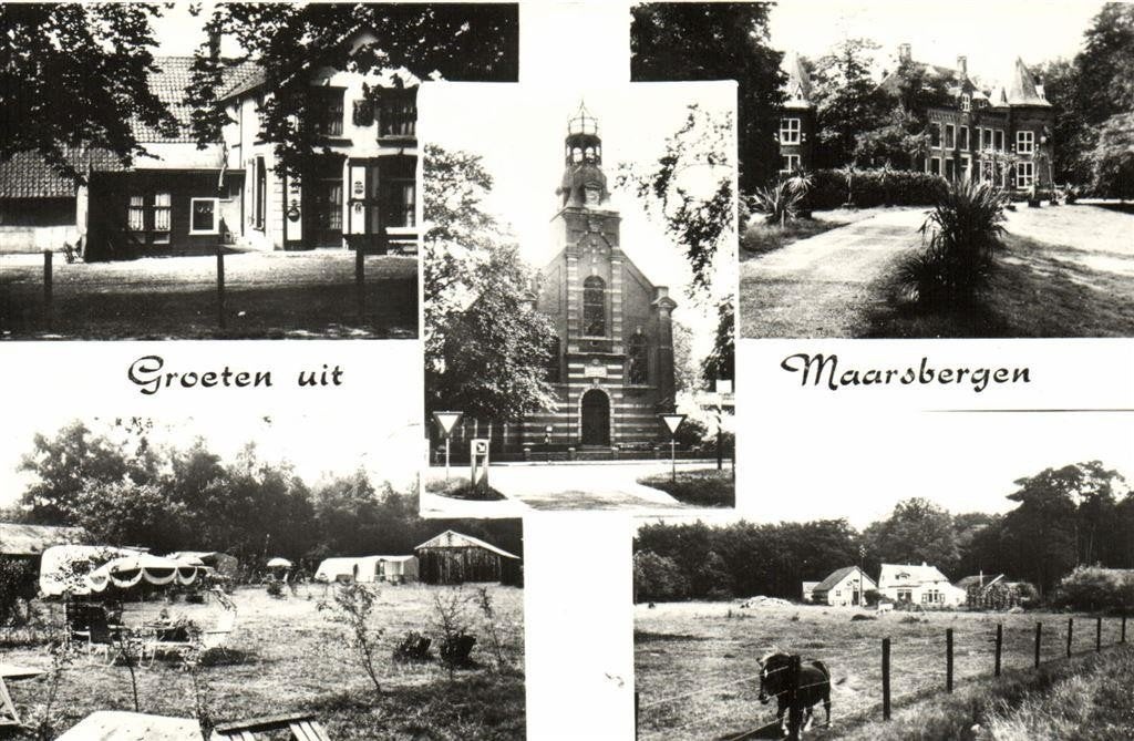 Groeten uit Maarsbergen - 5 afb - 1972 gelopen, Ophalen of Verzenden, 1960 tot 1980, Gelopen, Utrecht