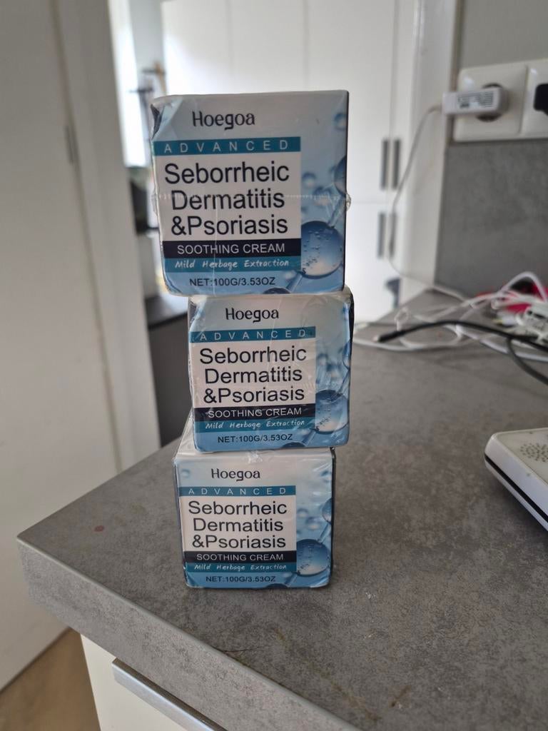 Hoegoa Seborrheic Dermatitis & Psoriasis Soothing Cream, Ophalen of Verzenden, Nieuw, Bodylotion, Crème of Olie