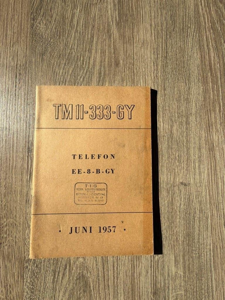 Technical Manual Veldtelefoon EE-8 Duits, Verzamelen, Ophalen of Verzenden, Landmacht, Duitsland, Boek of Tijdschrift