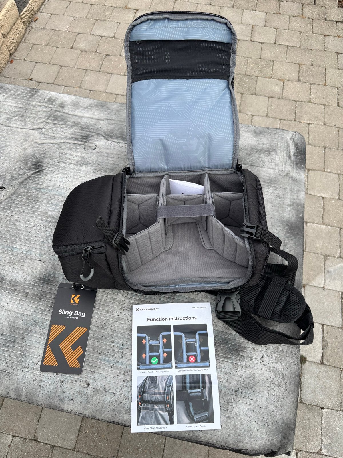 Kentfaith Sling Bag - Nieuwstaat cameratas, Overige merken, Slingtas, Ophalen of Verzenden, Zwart