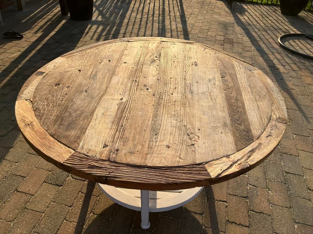 Originele Riviera Maison tafel - Zeer mooie staat, Ophalen, 100 tot 150 cm, Rond, Zo goed als nieuw