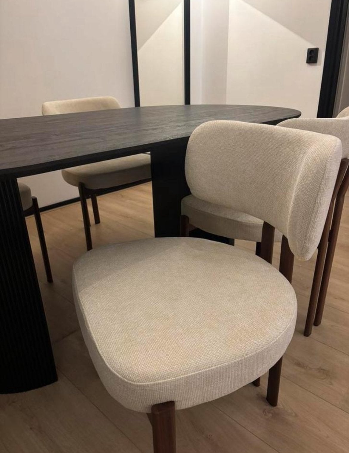 Japandi eetkamerstoelen nieuw/ IN DOOS EN ONGEBRUIKT, Ophalen, Wit, Nieuw, Vijf, Zes of meer stoelen