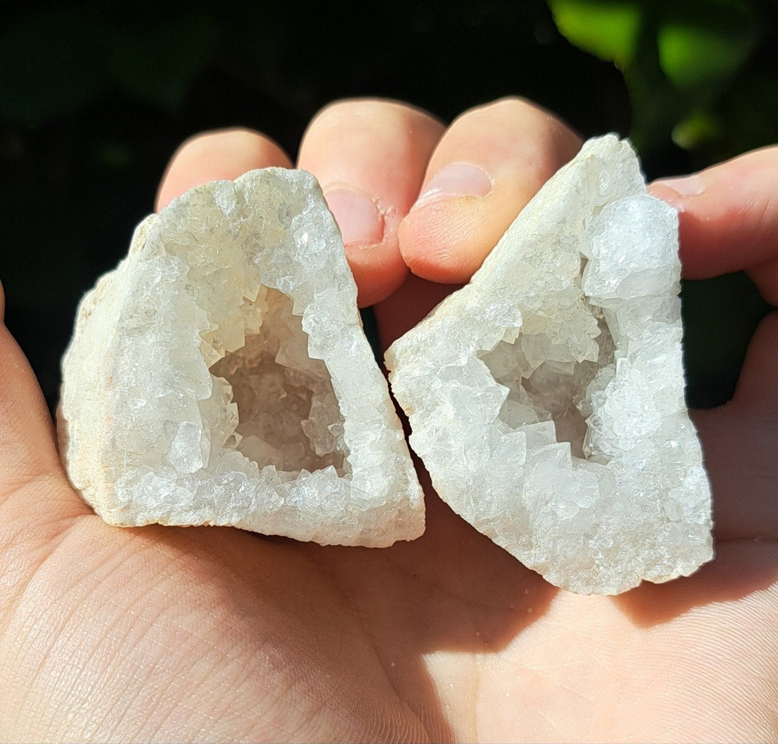 Geode set Bergkristal geodes edelstenen verzameling stenen, Ophalen of Verzenden