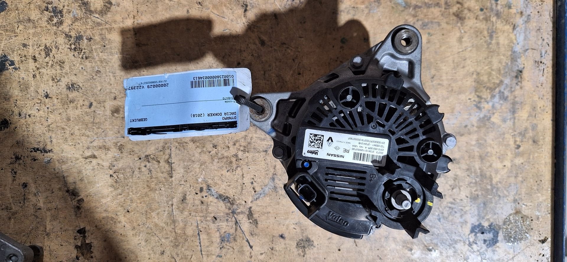 Valeo Dynamo Alternator Dacia Dokker Lodgy Renault TG12S341, Auto-onderdelen, Dacia, Gebruikt, -, -