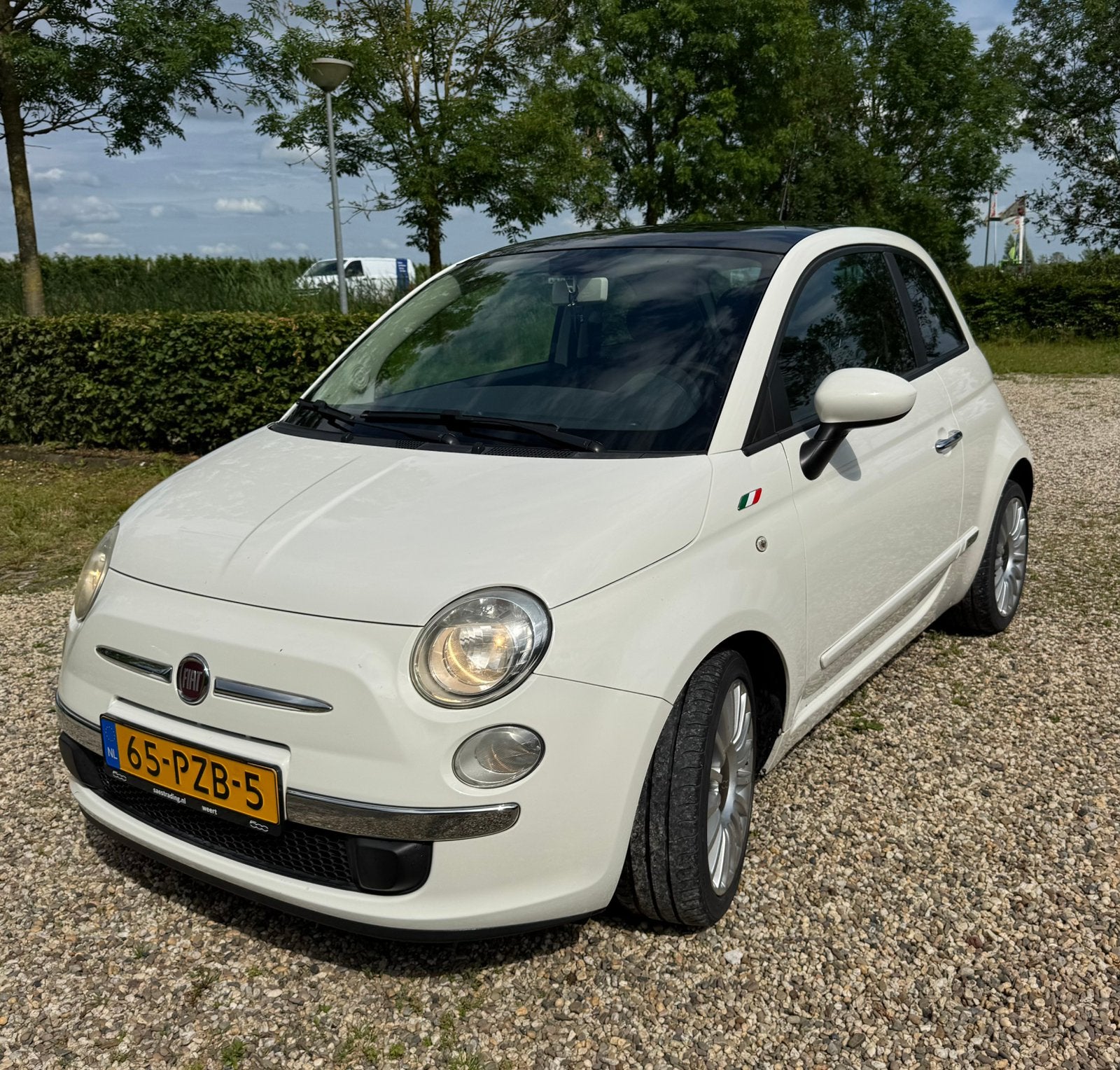 Fiat 500 sport 0.9 Twinair turbo  Wit, panoramadak, Auto's, Fiat, Voorwielaandrijving, 86 pk, 31 €/maand, Handgeschakeld