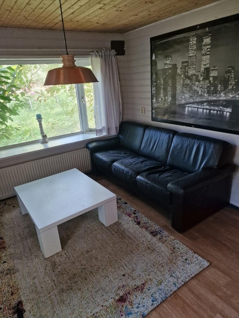 bank, Ophalen, Gebruikt, Driepersoons, Leer