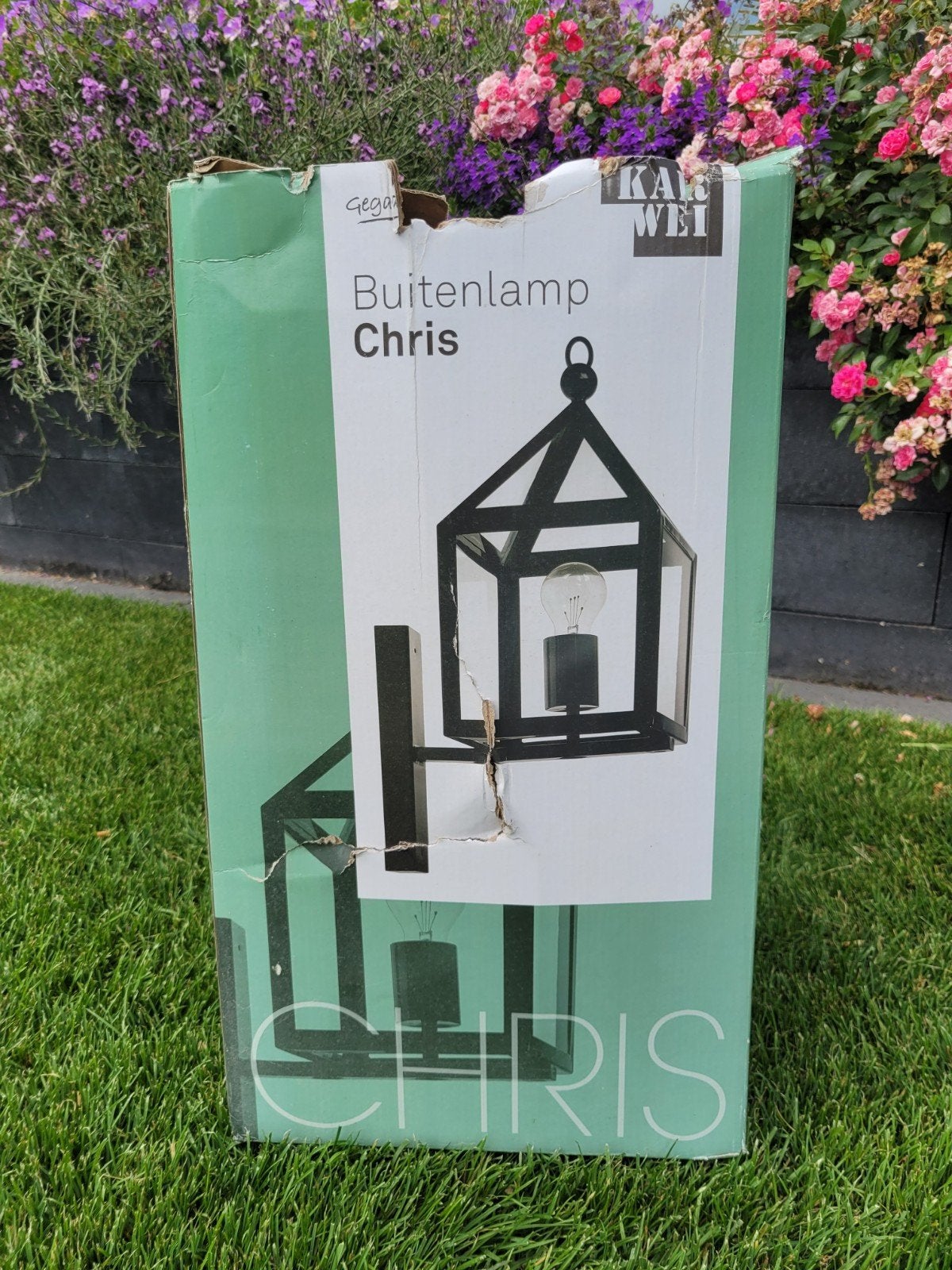 Karwei Buitenlamp Chris - Nieuw in doos, Tuin en Terras, Buitenverlichting, Overige materialen, Minder dan 50 watt, Wandlamp, Nieuw