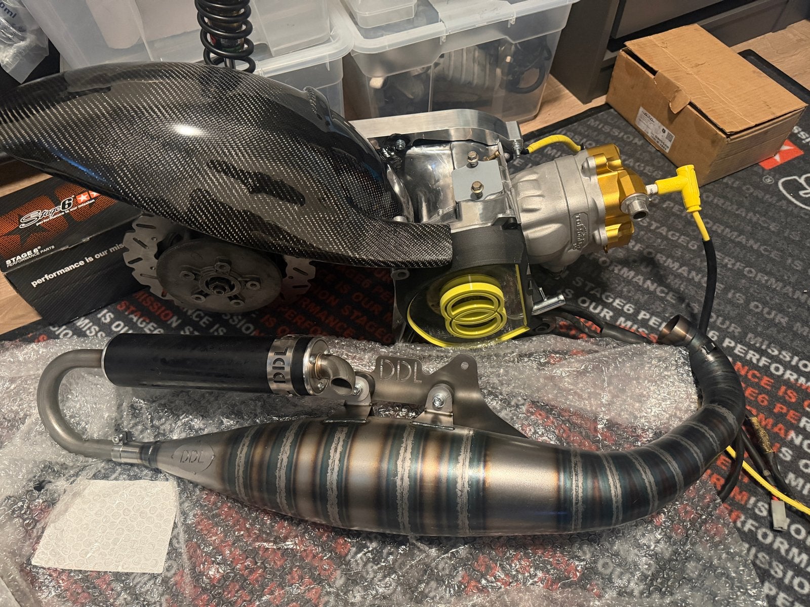 DDL Tuning 180cc V3.0 Piaggio Uitlaat (55mm Slag) Special, Motoren, Ophalen of Verzenden