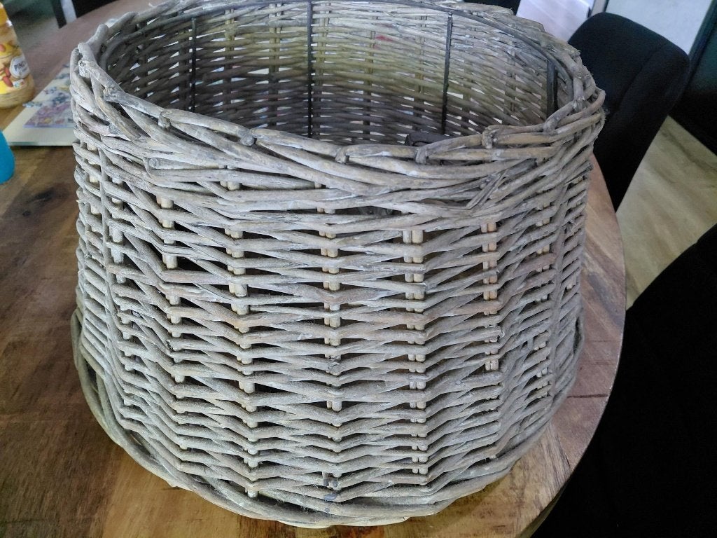 Mooie lampenkap landelijk / Riviera Maison style, Ophalen, Zo goed als nieuw, Rond