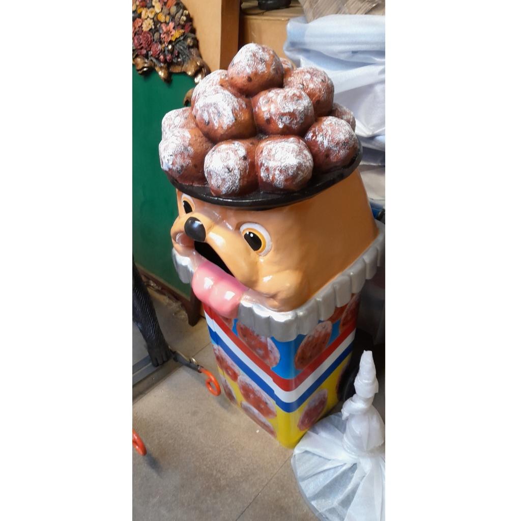 Oliebollen afvalbak – Oliebol 50 x 50 x 130 cm Verrijdbaar, Ophalen, HorecaBeelden, Overige typen, Nieuw