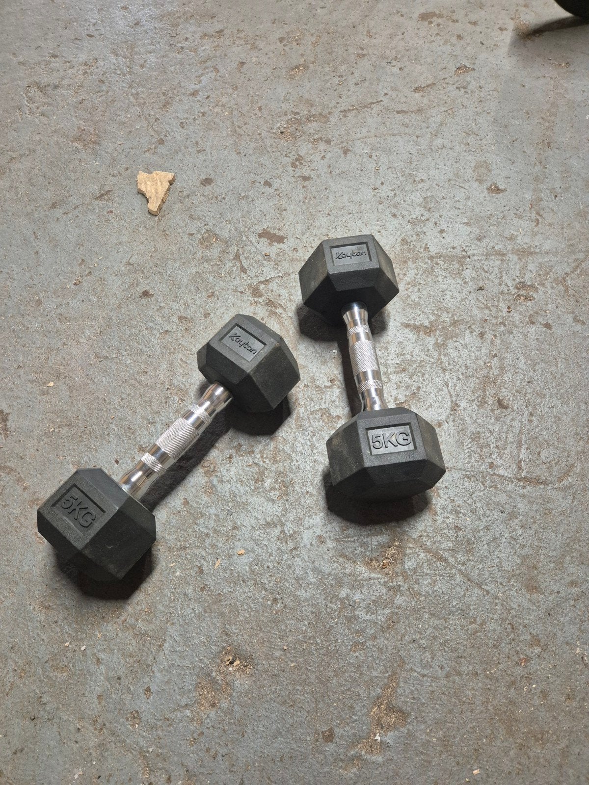 Set van 2 Kaycan dumbbells - 5KG per stuk, Ophalen, Gebruikt, Armen, Dumbbell