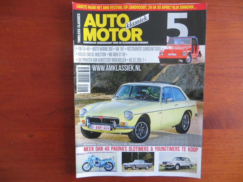 Auto Motor Klassiek 5 2017 Volkswagen EA-48, MG MGB GT V8, Ophalen of Verzenden, Nieuw, Volkswagen