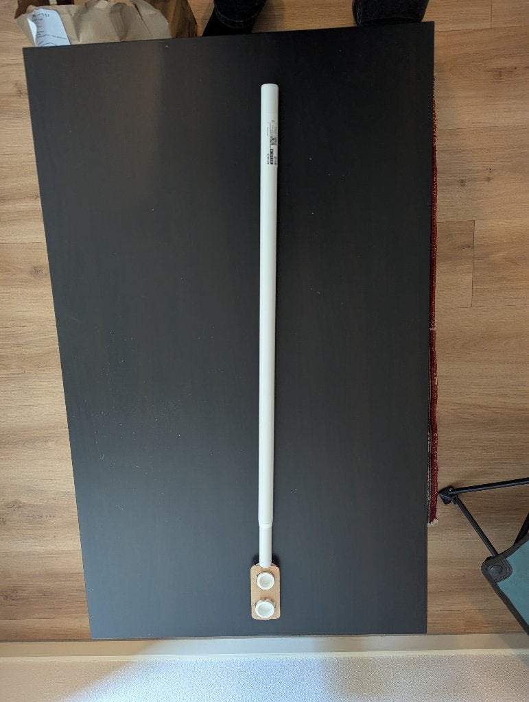 Uitschuifbare douche gordijnroedel ikea (70-120 cm, botaren), Ophalen, Nieuw