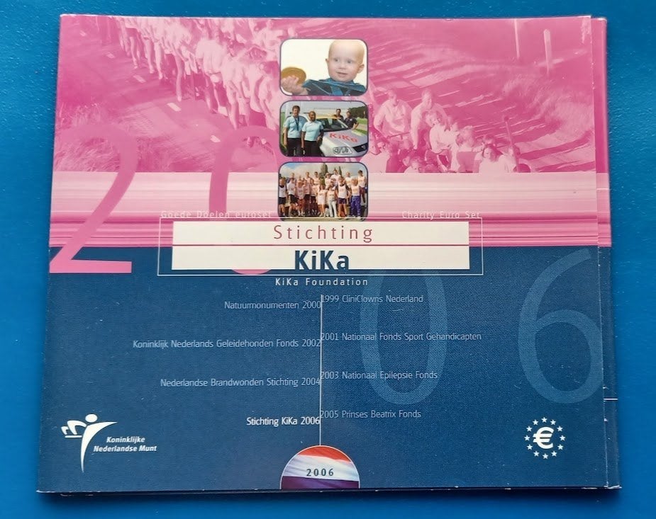 BU Goede Doelenset 2006 - Stichting KiKa, Verzenden, Koningin Beatrix, Euro's, Setje