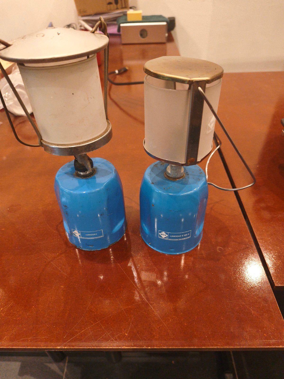 2 Campingaz Lumogaz 206 S gaslampen - Vintage kampeerlicht, Caravans en Kamperen, Ophalen, Gebruikt