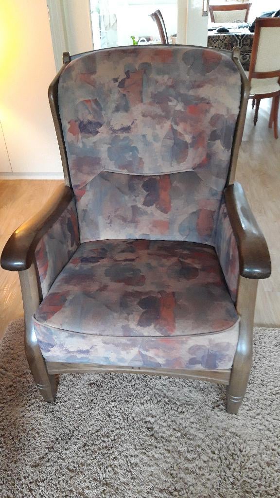 senioren fauteuil, Huis en Inrichting, Ophalen, Gebruikt, 75 tot 100 cm, Stof