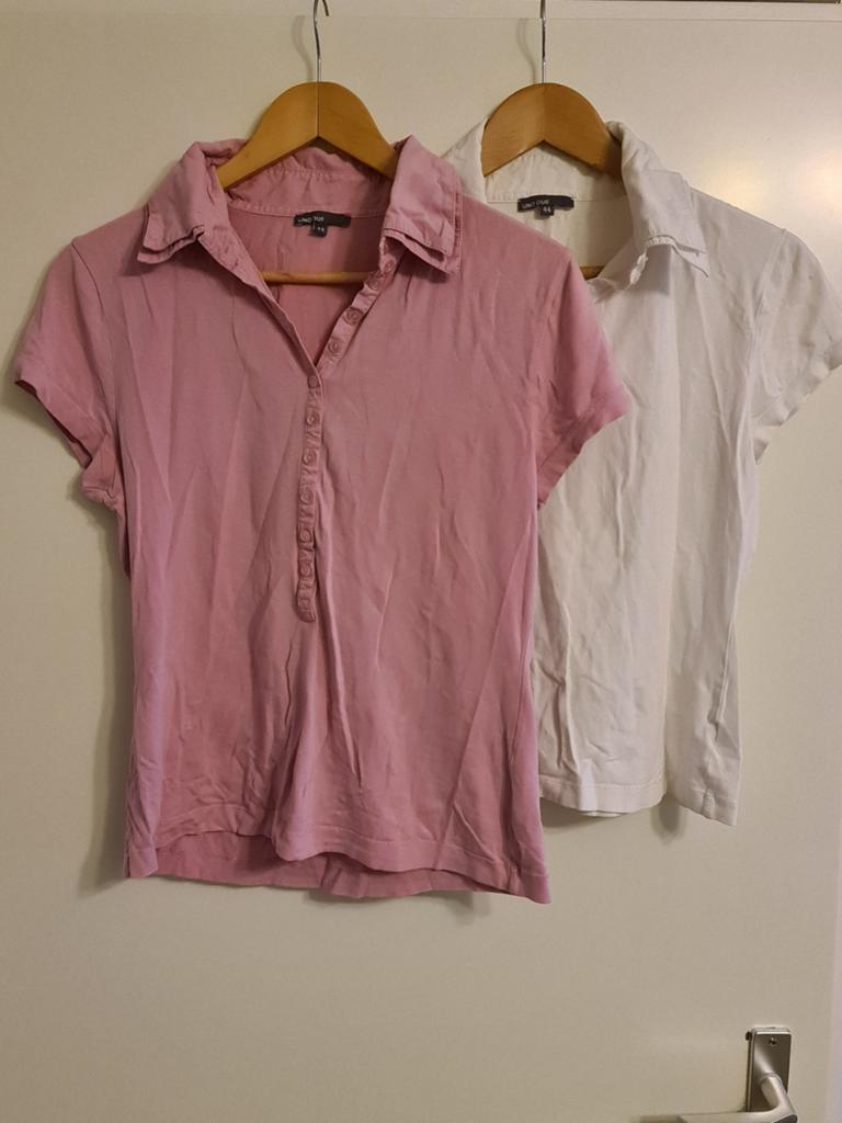 Roze witte polo dubbele kraag korte mouw mt 44 UNO DUE
Lengt, Maat 42/44 (L), Ophalen of Verzenden, Zo goed als nieuw, Korte mouw