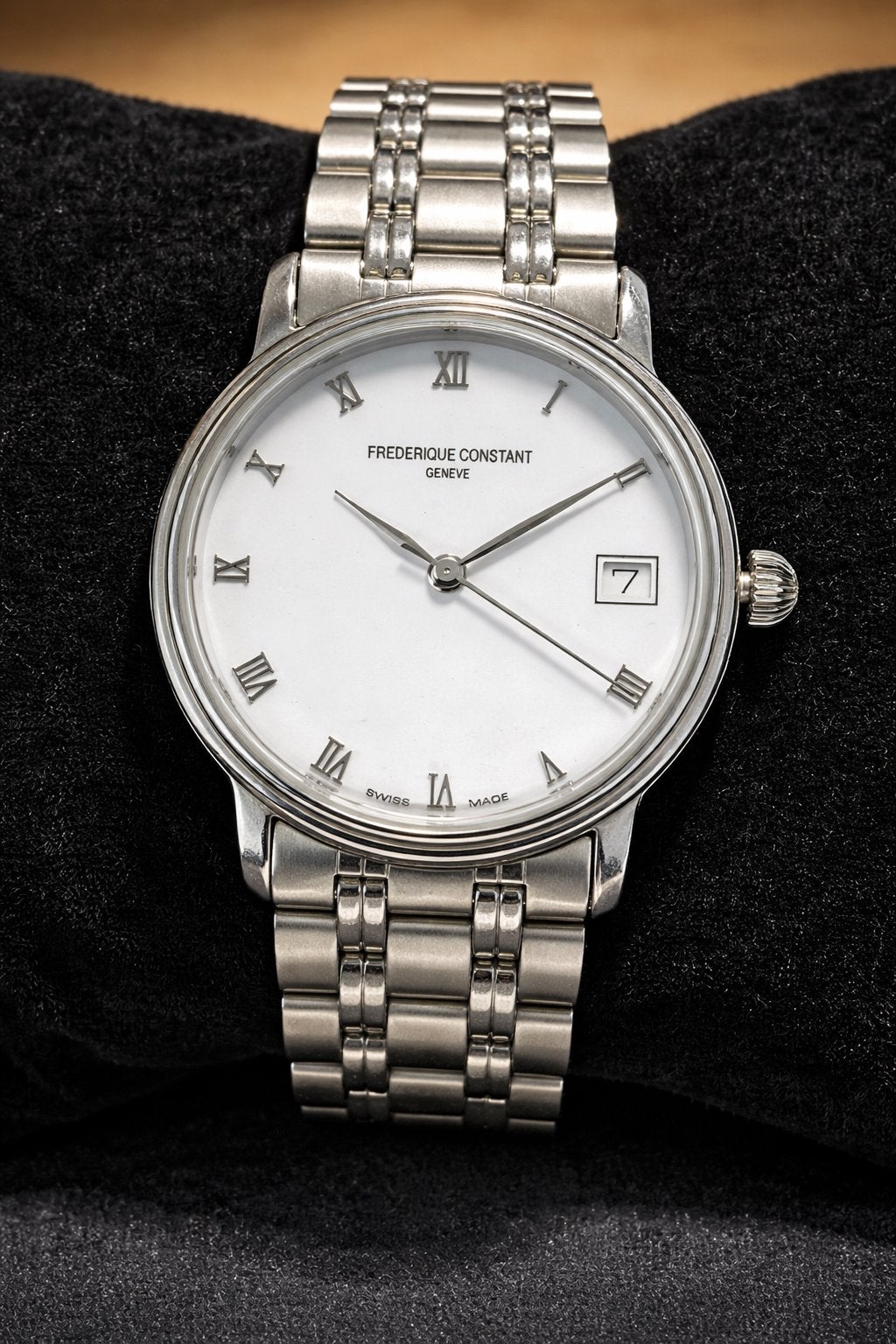 Frederique Constant Geneve Polshorloge automaat - ZGAN, Staal, Polshorloge, Zo goed als nieuw, Ophalen