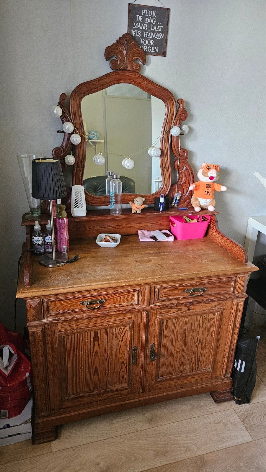 TEAB kaptafel, Ophalen