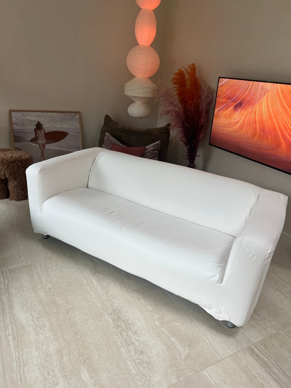IKEA Klippan 2-zitsbank wit 180 x 88 x 66, Ophalen, Gebruikt, 150 tot 200 cm, Tweepersoons