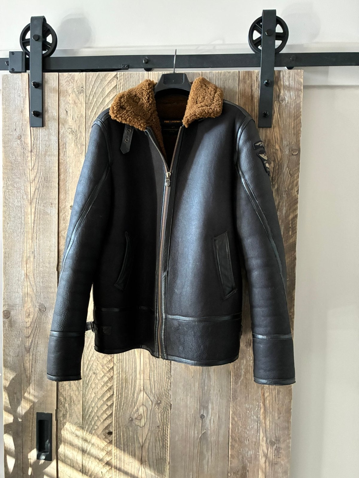 PME lammy sheepakin jacket, Kleding | Heren, Ophalen of Verzenden, Zo goed als nieuw, Bruin