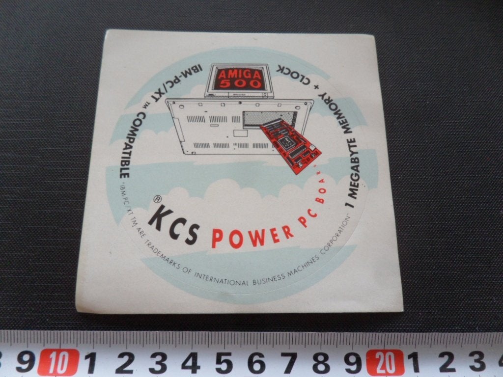 sticker amiga 500 ibm pc/xt compatible KCS power board, Ophalen, Zo goed als nieuw