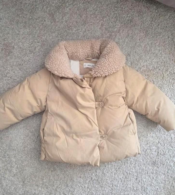 Mango baby jas beige teddy, Ophalen of Verzenden, Zo goed als nieuw, Jongetje of Meisje, Jasje