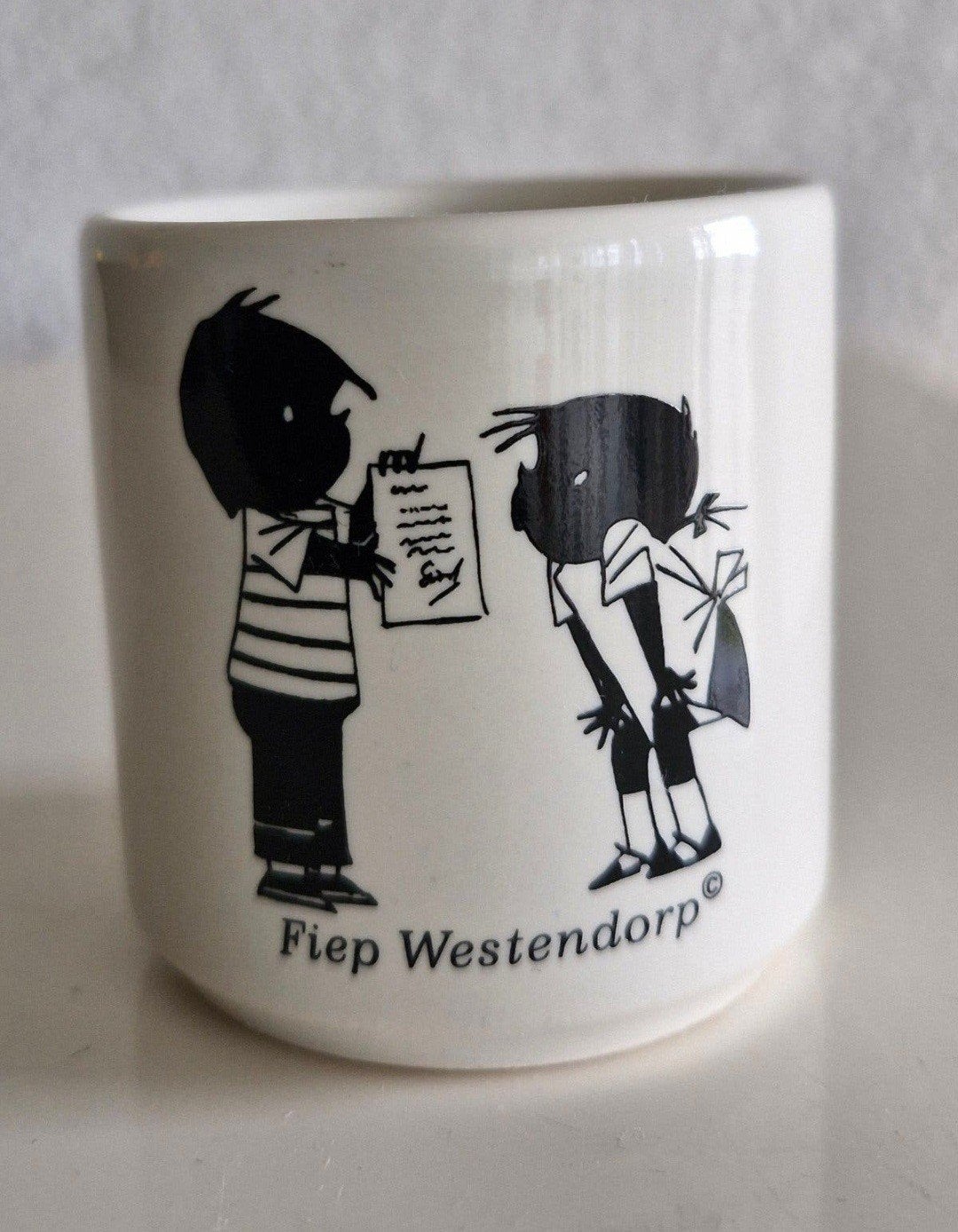 Fiep Westendorp eierdopje - Jip en Janneke/Piet, Overige typen, Ophalen of Verzenden, Zo goed als nieuw, Steen/keramiek