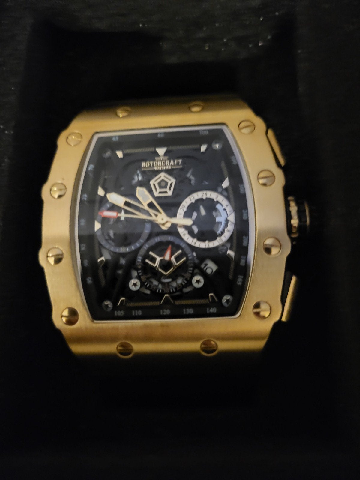 Rotorcraft RC2301 Horloge Goudkleurig Herenhorloge, Ophalen of Verzenden