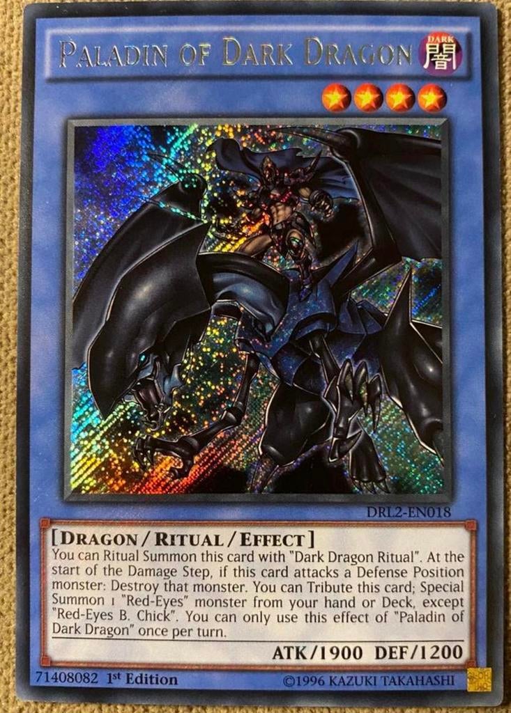 Yu-Gi-Oh! Paladin of Dark Dragon DRL2 1st Edition !, Hobby en Vrije tijd, Verzamelkaartspellen | Yu-gi-Oh!, Ophalen of Verzenden