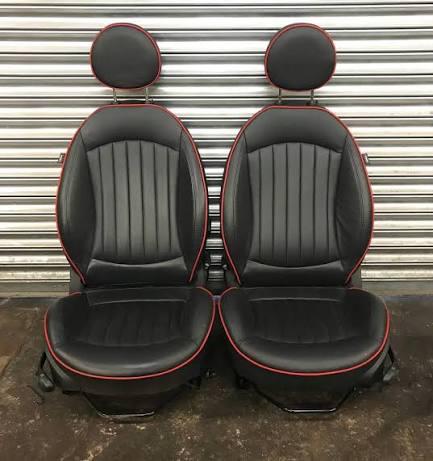 mini cooper s R57 JCW leren stoelen set met verwarming, Auto-onderdelen, Ophalen of Verzenden, Mini