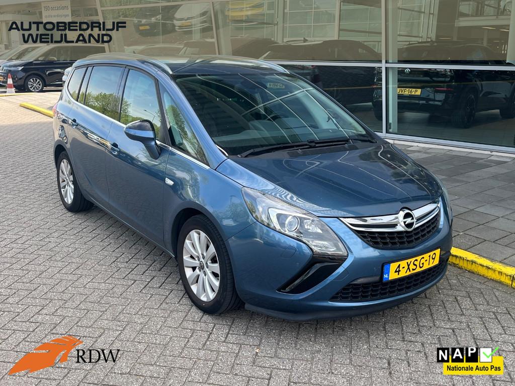 Opel Zafira Tourer 1.4 Cosmo 140 PK NIEUWSTAAT I Cosmo I Lee, Auto's, Gebruikt, 4 cilinders, Blauw, Leder en Stof
