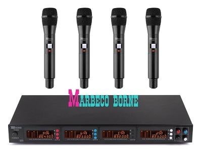 UHF Draadloze microfoonset, 4x 50-Kanaals, 4x Handmicrofoon, Overige typen, Info@marbeco.nl, Draadloos, Power Dynamics