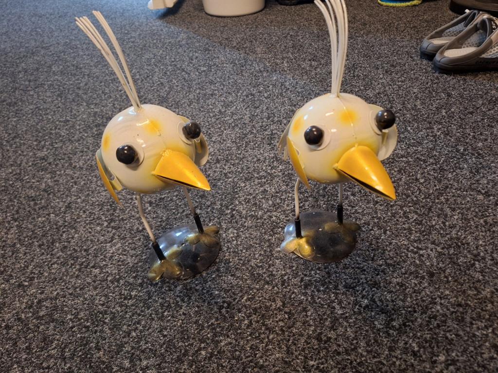 Metalen vogels zgan, Huis en Inrichting, Woonaccessoires | Overige, Ophalen of Verzenden, Zo goed als nieuw