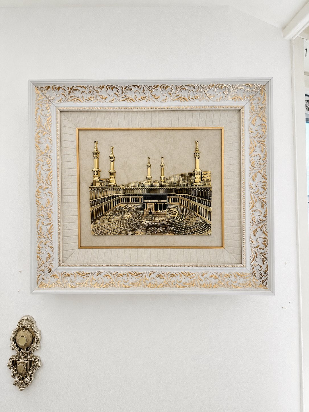 Mekka Kaäba 3D Kunstwerk Ingelijst, Antiek en Kunst, Kunst | Schilderijen | Klassiek, Overige stijlen, Overige ondergronden, Ophalen of Verzenden