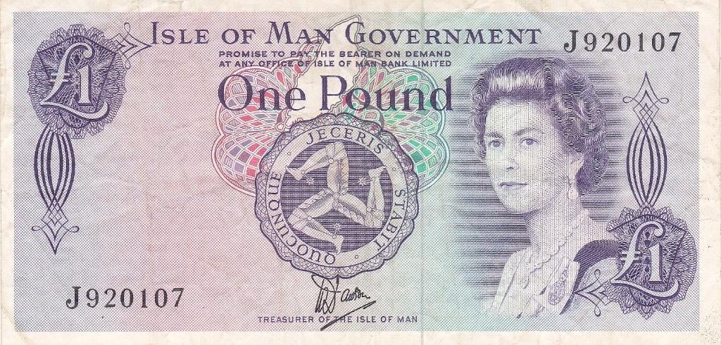 ISLE  OF  MAN   GOUVERNMENT   ONE POUND, Ophalen of Verzenden, Overige landen