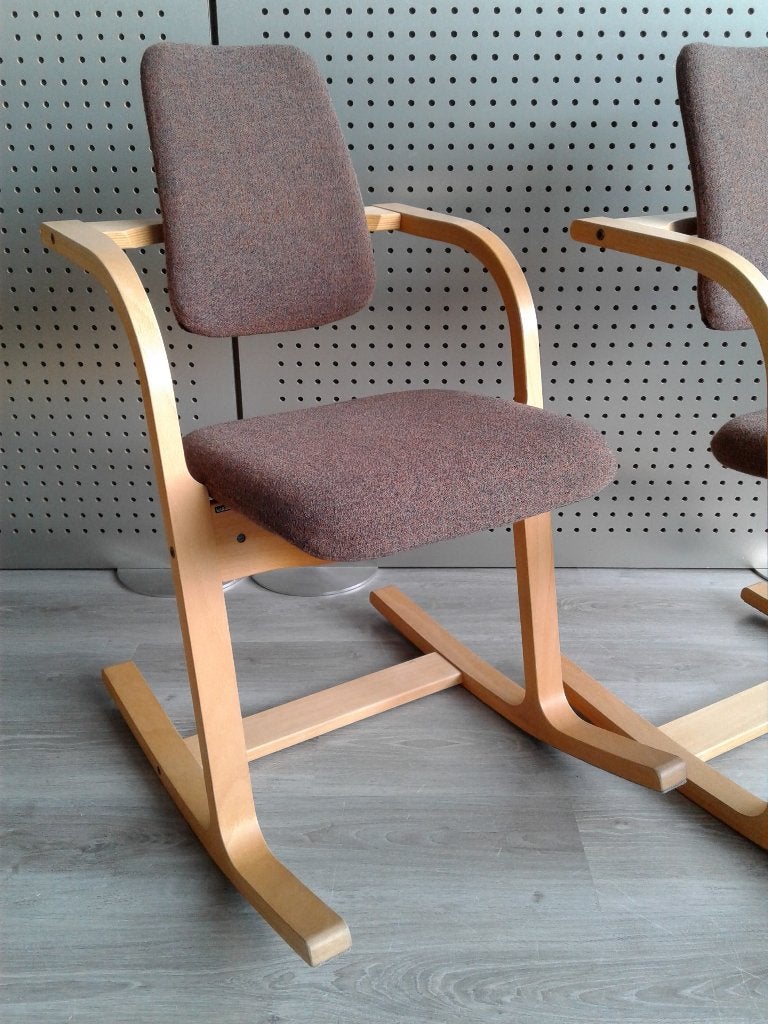 Set van 2x Variér (Stokke) Actulum (Bruin), Als Nieuw!, Huis en Inrichting, Stoelen, Twee, Bruin, Ophalen of Verzenden, Zo goed als nieuw
