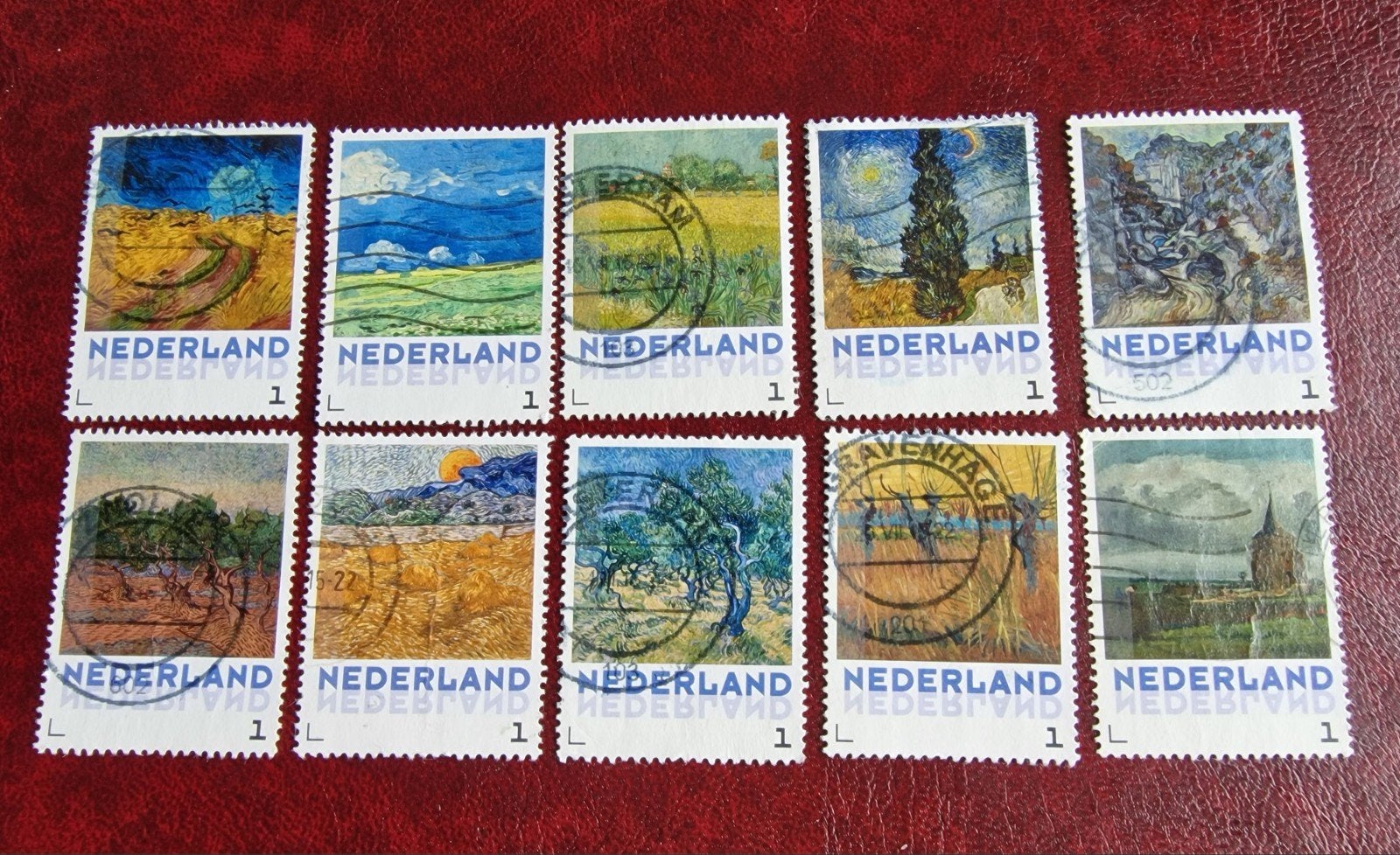kv636 van Gogh - landschappen - persoonlijke postzegels, Ophalen of Verzenden, Na 1940, Gestempeld