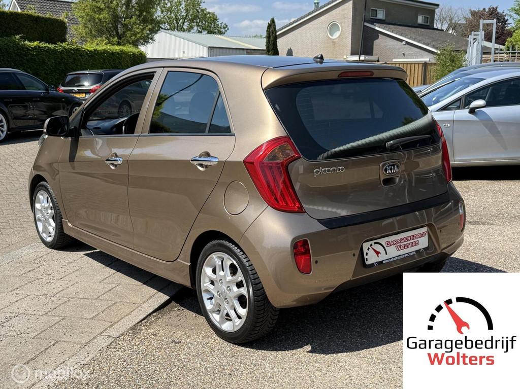 Kia Picanto 1.0 CVVT Design Edition STOEL+STUURVERWAM. AIRCO, Voorwielaandrijving, Gebruikt, Zwart, Leder en Stof